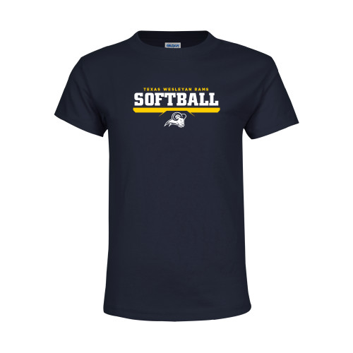  Youth Navy T Shirt - Softball Design