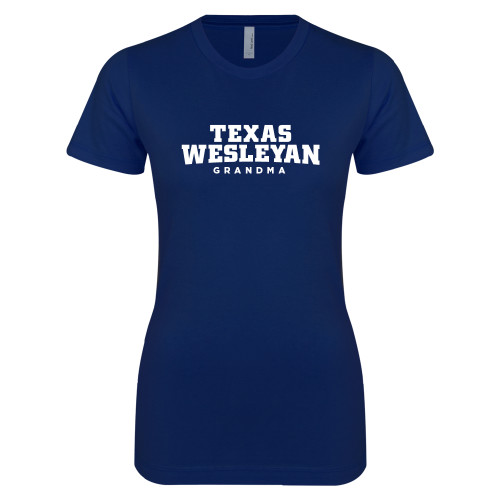  Next Level Womens Navy Boyfriend Tee - Grandma
