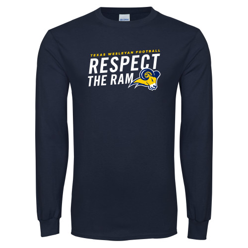  Navy Long Sleeve T-Shirt - Respect The Ram