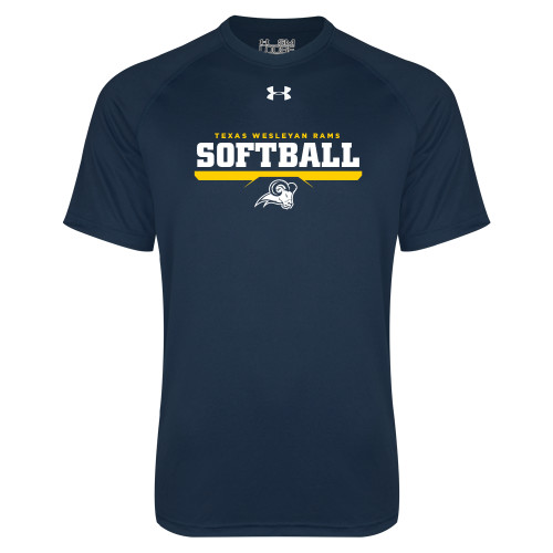  Under Armour Navy Tech Tee - Softball Design