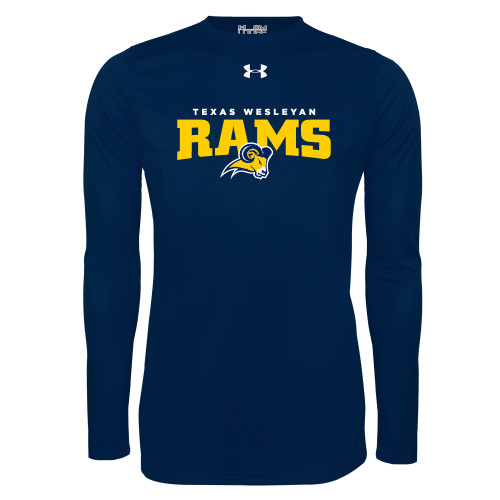  Under Armour Navy Long Sleeve Tech Tee - Primary Mark