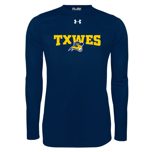  Under Armour Navy Long Sleeve Tech Tee - Secondary Mark
