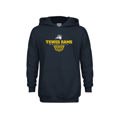  Youth Navy Fleece Hoodie - Basketball Design