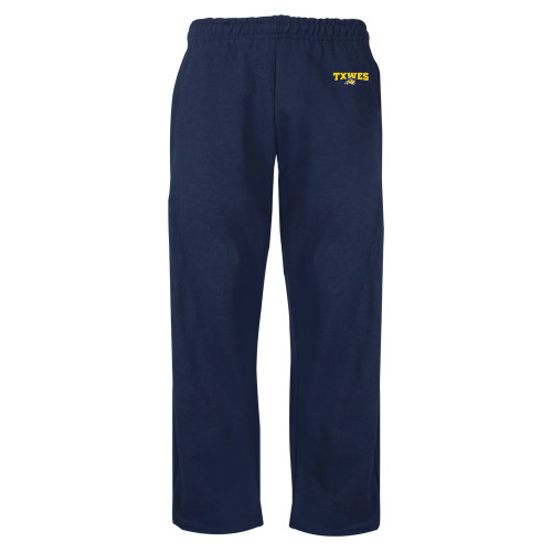  Navy Fleece Open Bottom Pant - Secondary Mark
