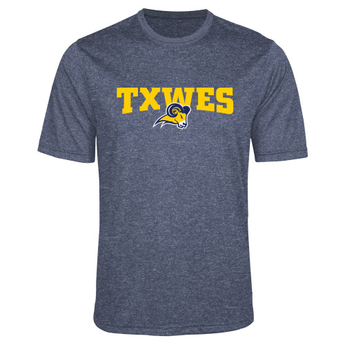  Navy Heather Performance Contender Tee - Secondary Mark