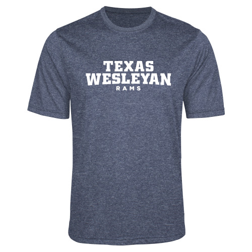  Navy Heather Performance Contender Tee - Texas Wesleyan Rams