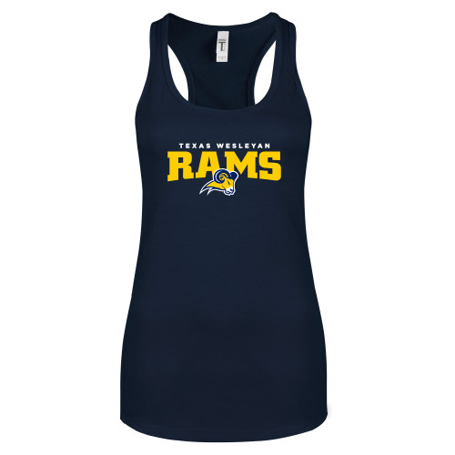  Next Level Womens Navy Racerback Tank  - Primary Mark
