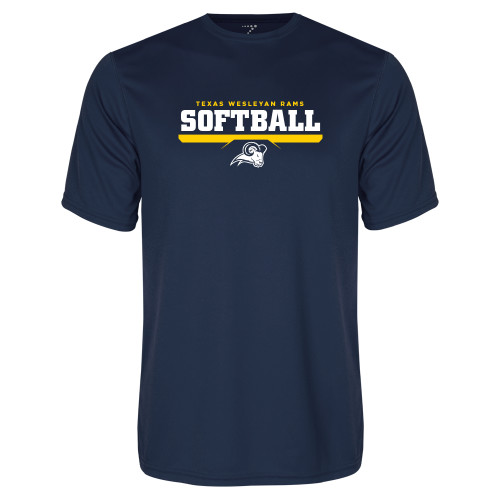  Navy Performance Tee - Softball Design
