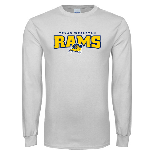  White Long Sleeve T Shirt - Primary Mark