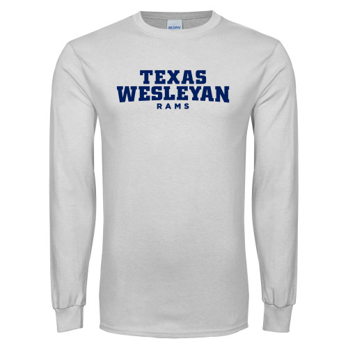  White Long Sleeve T Shirt - Texas Wesleyan Rams