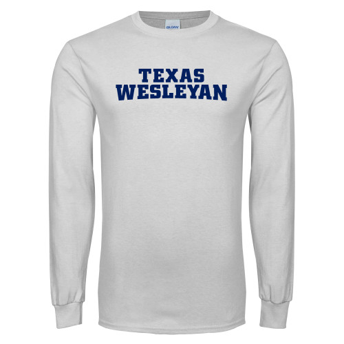  White Long Sleeve T Shirt - Texas Wesleyan