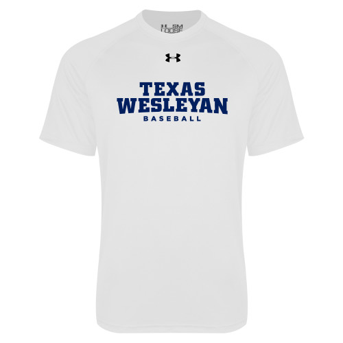  Under Armour White Tech Tee - Baseball
