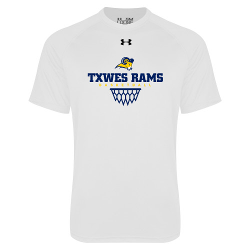  Under Armour White Tech Tee - Basketball Design