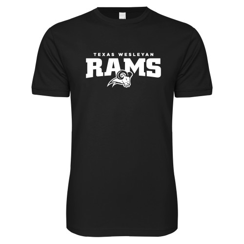  Next Level Black SoftStyle T Shirt - Primary Mark