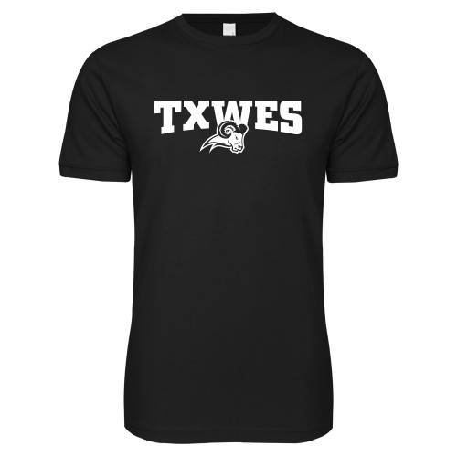  Next Level Black SoftStyle T Shirt - Secondary Mark