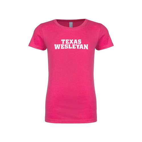  Next Level Girls Fuchsia Fashion Fit T Shirt - Texas Wesleyan