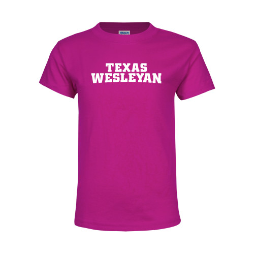  Youth Hot Pink T Shirt - Texas Wesleyan
