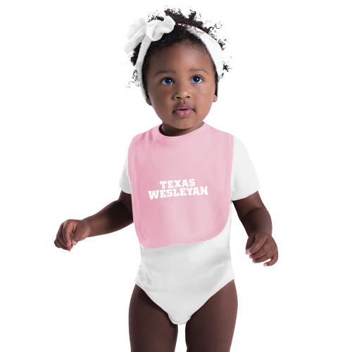  Light Pink Baby Bib - Texas Wesleyan
