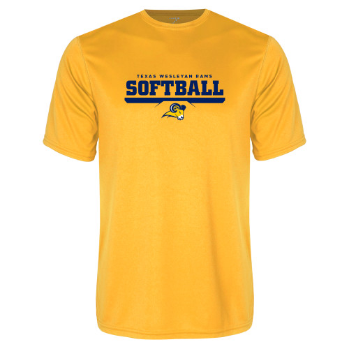  Gold Performance Tee - Softball Design