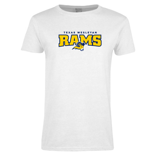  Womens White Short Sleeve Tee - Primary Mark