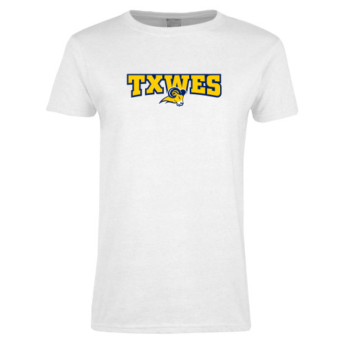  Womens White Short Sleeve Tee - Secondary Mark