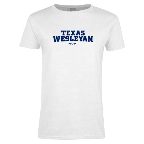  Womens White Short Sleeve Tee - Mom