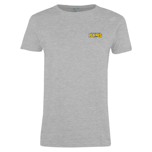  Womens Grey Short Sleeve Tee - Primary Mark