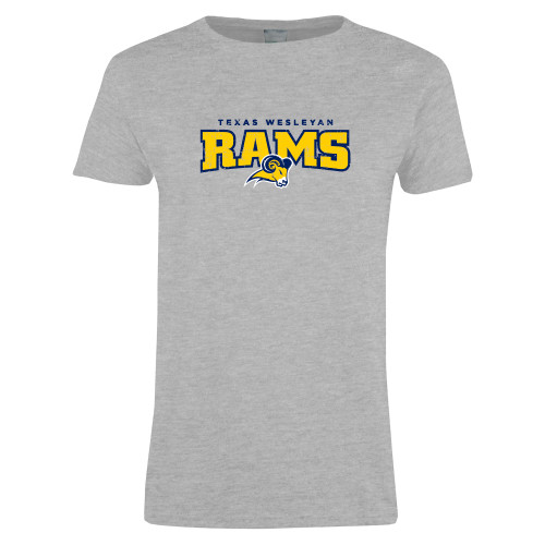  Womens Grey Short Sleeve Tee - Primary Mark Distressed