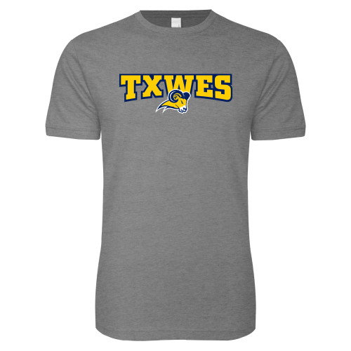  Next Level Heather Grey SoftStyle T Shirt - Secondary Mark