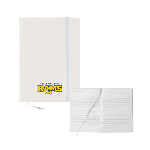  5x7 White Hard Cover Journal - Primary Mark