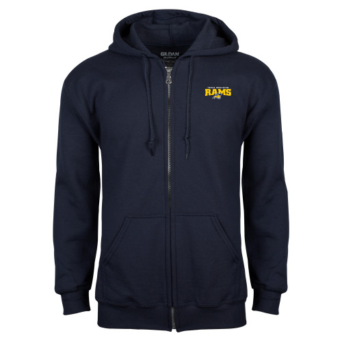  Navy Fleece Full Zip Hoodie - Primary Mark