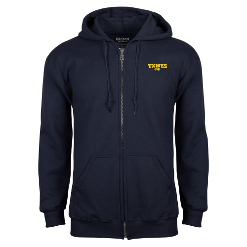  Navy Fleece Full Zip Hoodie - Secondary Mark