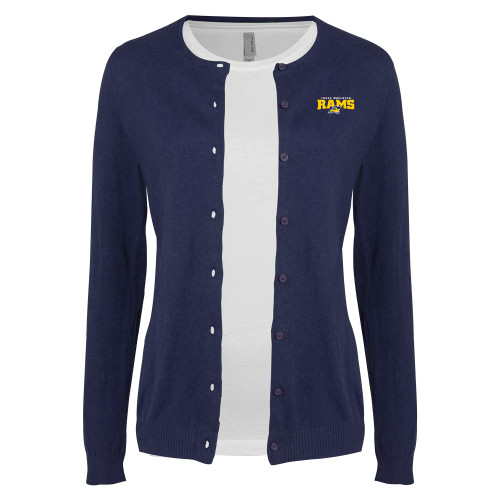  Womens Navy Cardigan Sweater - Primary Mark