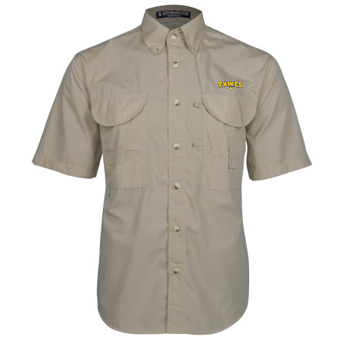  Khaki Fishing Shirt Performance Short Sleeve - Secondary Mark