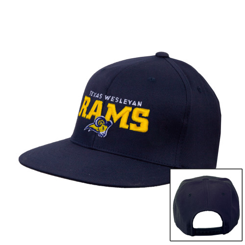 Navy Flat Bill Snapback Hat - Primary Mark