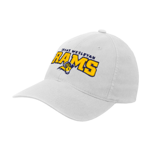  White Flexfit Structured Low Profile Hat - Primary Mark