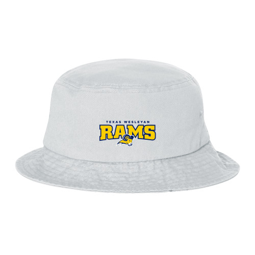  Sportsman White Bucket Hat - Primary Mark