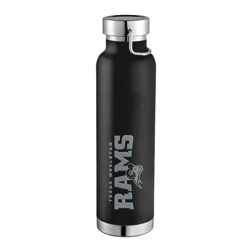  Thor Copper Vacuum Insulated Black Bottle 22oz - Primary Mark  Engraved