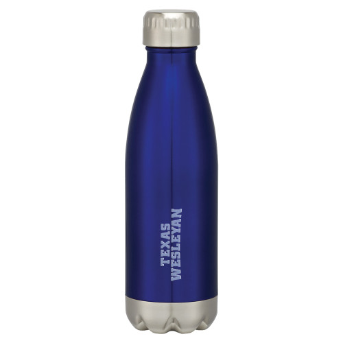  Swig Stainless Steel Blue Bottle 16oz - Texas Wesleyan  Engraved