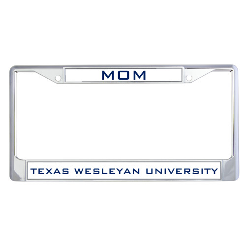  Mom Metal License Plate Frame in Chrome - Mom