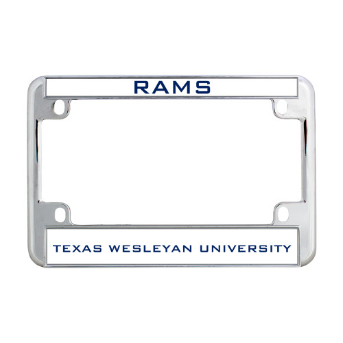  Metal Motorcycle License Plate Frame in Chrome - Rams