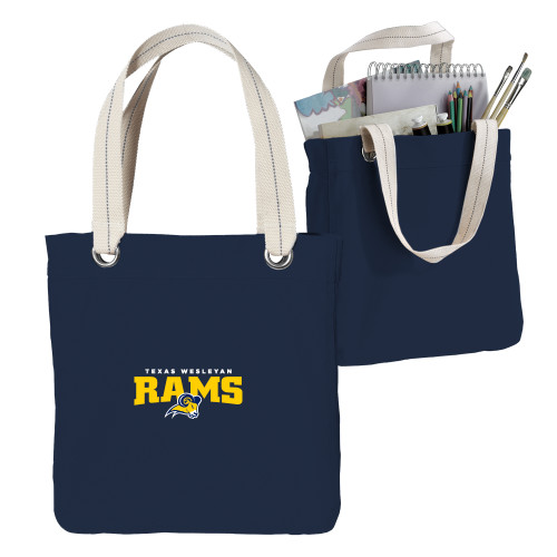 Allie Navy Canvas Tote - Primary Mark