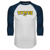 Thumbnail image for  White/Navy Raglan Baseball T Shirt