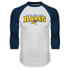 Thumbnail image for  White/Navy Raglan Baseball T Shirt