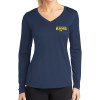 Thumbnail image for  Womens Navy Performance Long Sleeve V Neck Shirt