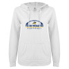 Thumbnail image for  ENZA Womens White V Notch Raw Edge Fleece Hoodie