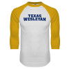 Thumbnail image for  White/Gold Raglan Baseball T Shirt
