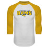 Thumbnail image for  White/Gold Raglan Baseball T Shirt