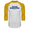 Thumbnail image for  White/Gold Raglan Baseball T Shirt