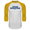 Thumbnail image for  White/Gold Raglan Baseball T Shirt